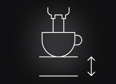 Dual height-adjustable cup trays