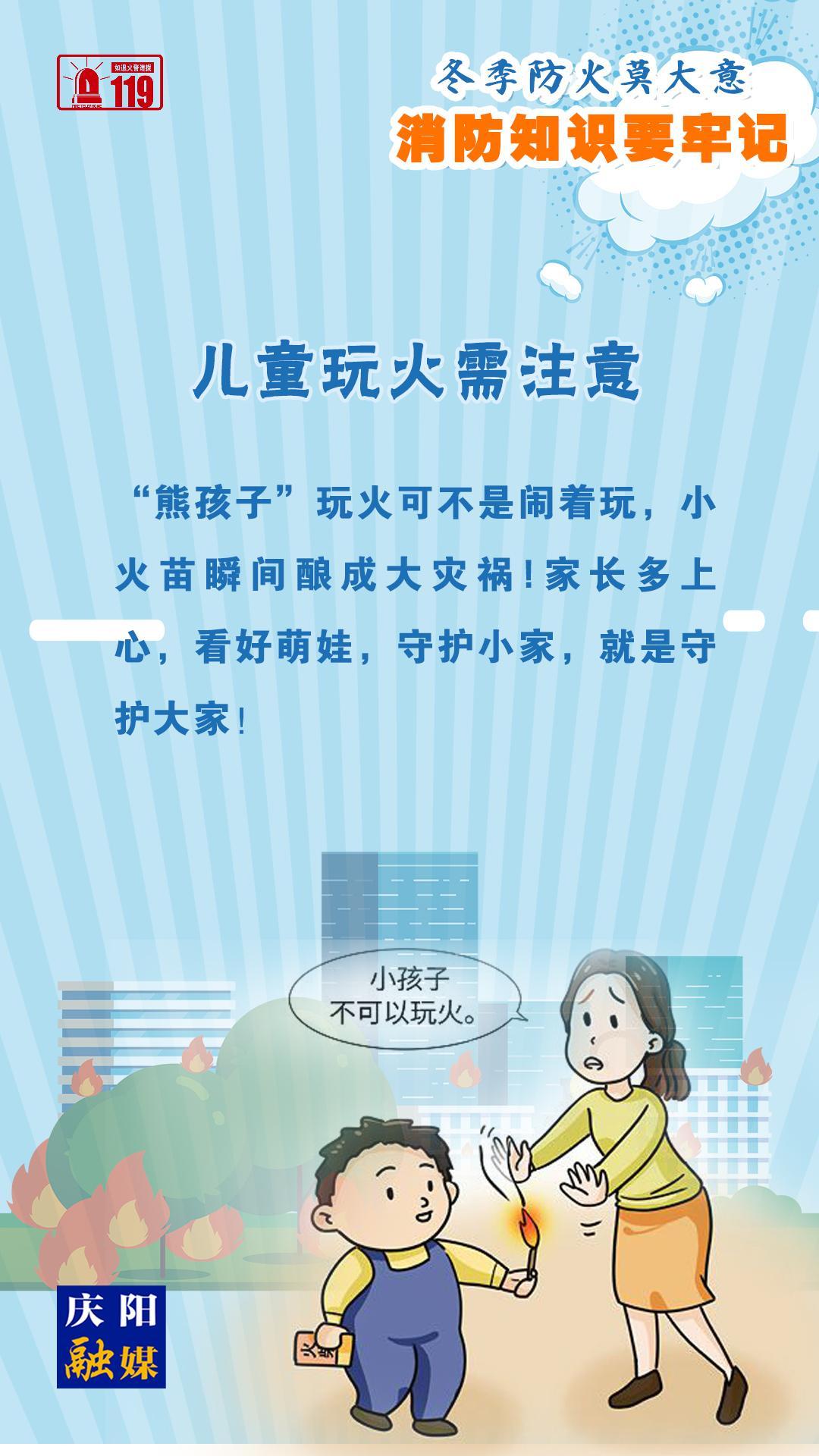 【微海報(bào)】冬季防火莫大意，兒童玩火需注意！