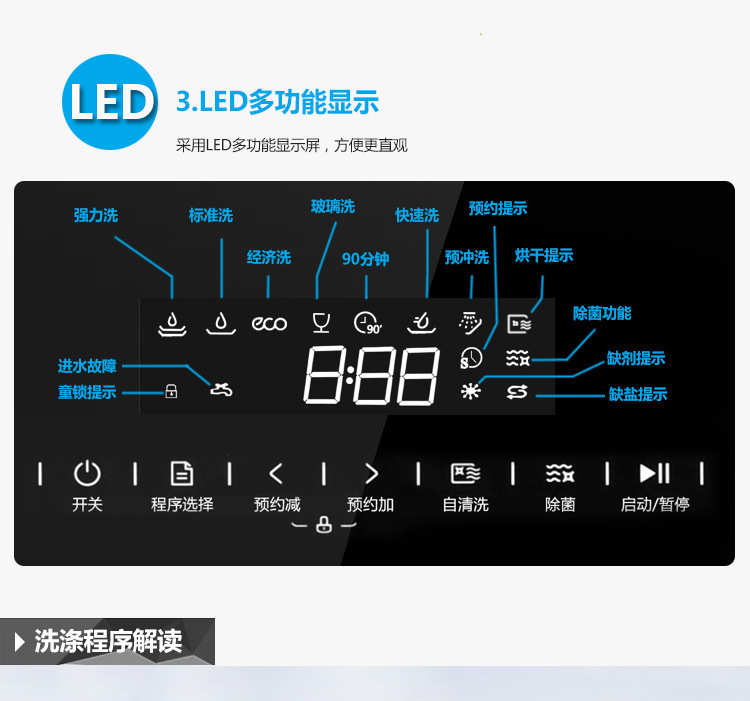 美的WQP8-3906A-CN洗碗機家用全自動小型臺式嵌入式獨立式智能