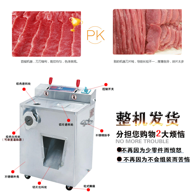 百成JQ-1絞肉機/切肉機商用