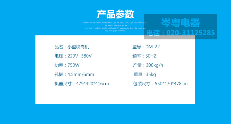 DM-22型商用絞肉機 家商兩用絞肉機商用碎肉絞肉機食品機械設備