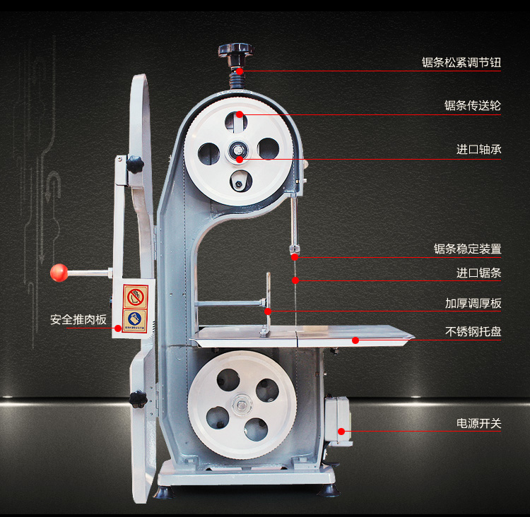 金匯緣 鋸骨機(jī)商用 排骨凍肉 家用不銹鋼電動臺式切骨機(jī) 耐用