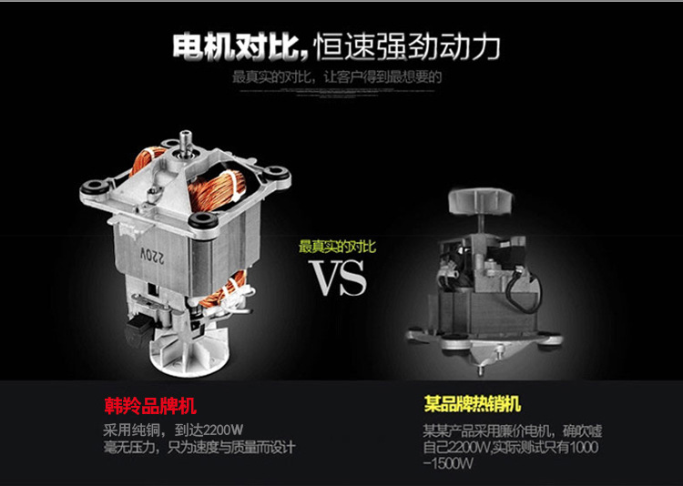 韓羚HL-400D豆?jié){機料理機現(xiàn)磨無渣商用大容量果汁破壁機攪拌機4L