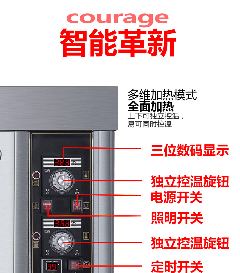 樂創商用電烤箱一層二盤面包蛋糕披薩專用烘焙大型烘烤爐單層兩盤