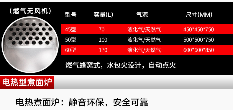 酒店廚房設備不銹鋼節能湯桶 商用天燃氣蒸煮爐 湯面爐 電煮面爐