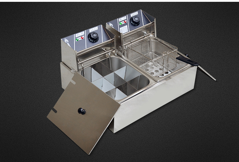 商用二合一組合電熱關東煮連炸爐 多功能電炸鍋油炸鍋廠家直銷