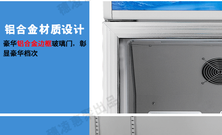 穗凌LG4-482M2F 展示冰柜商用雙門立式風冷冷藏保鮮柜玻璃飲料柜