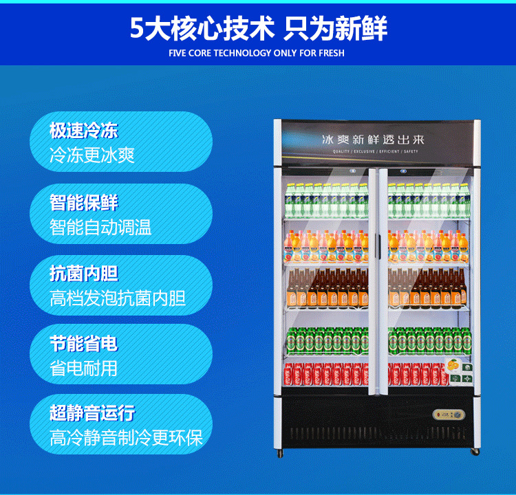 展示柜冷藏立式冰柜商用冰箱飲料飲品保鮮柜單雙門冷飲料柜