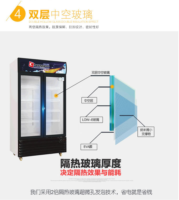 成云廠家直銷雙門立式飲料展示柜啤酒陳列冰柜 商用冷柜