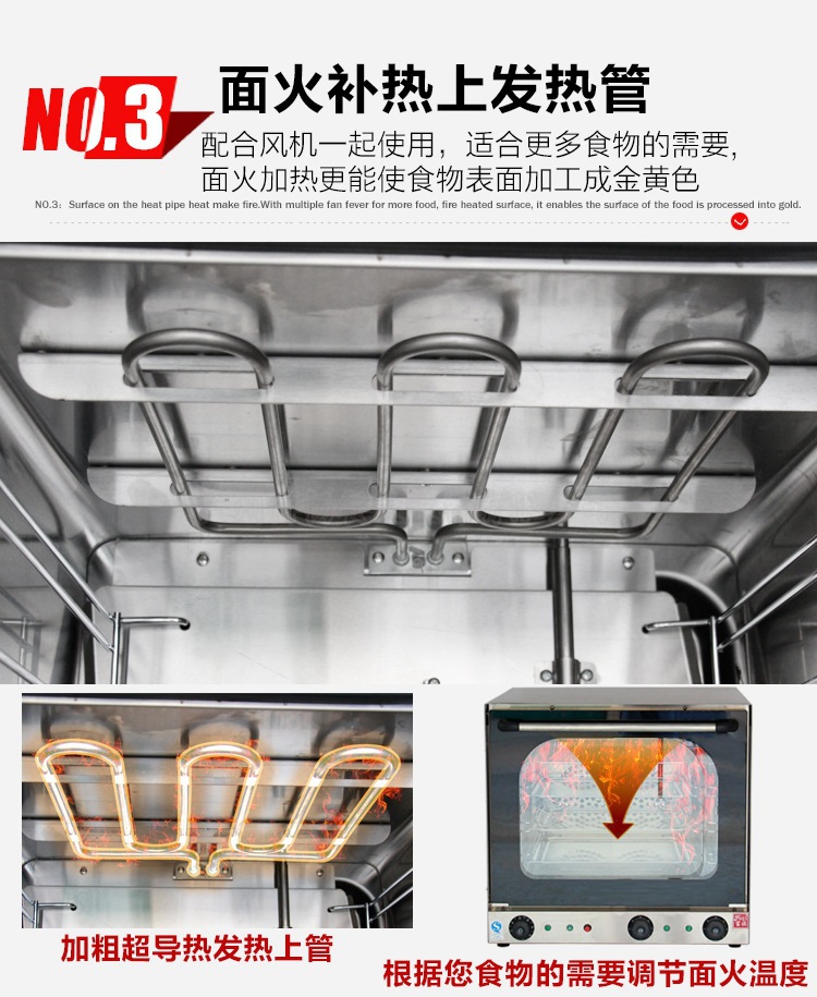 BEB-4A全透視熱風(fēng)循環(huán)電焗爐四層商用多功能電烤箱 廠家直銷