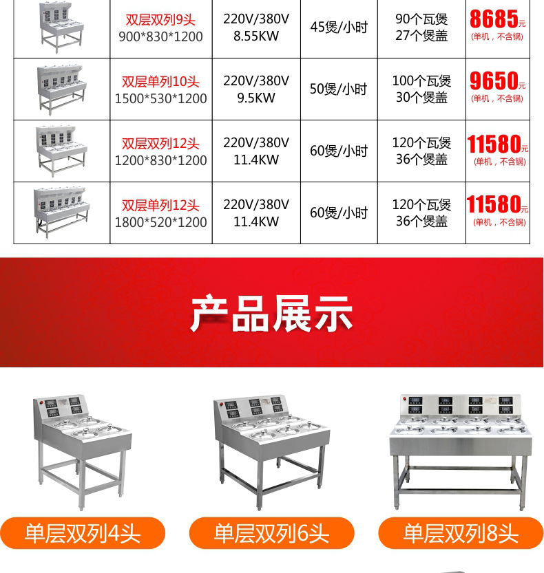 睿美 商用煲仔飯機(jī)全自動(dòng)智能煲仔爐 錫紙專用砂鍋