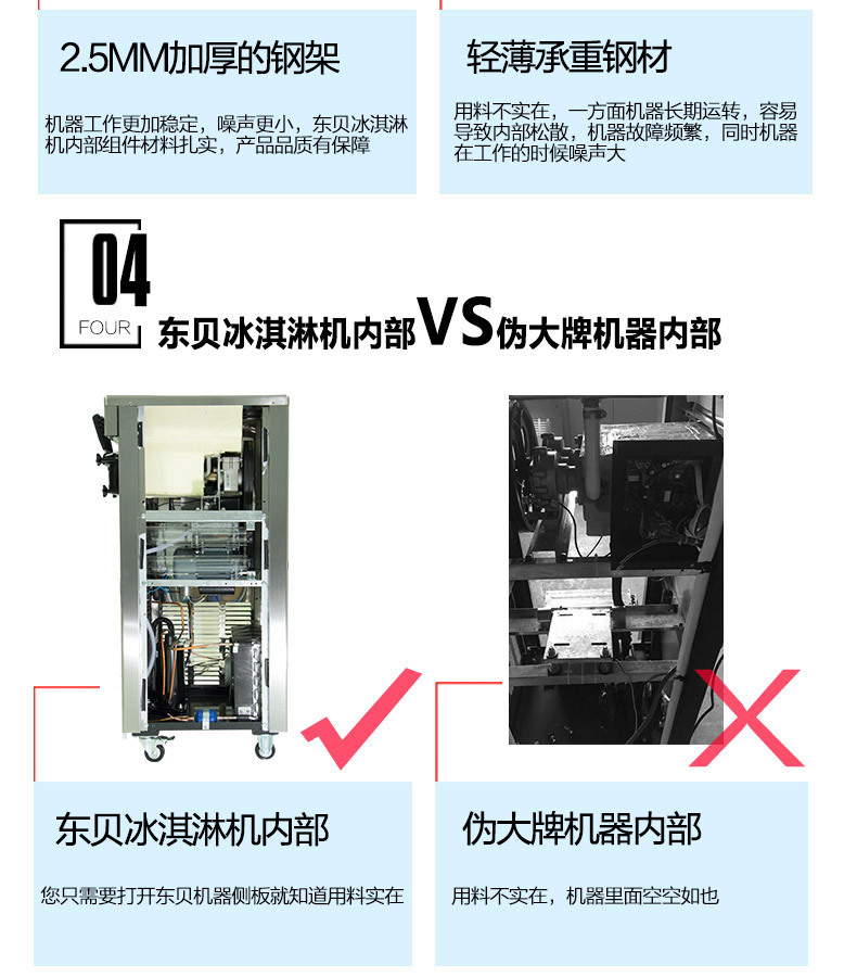 冰淇淋機(jī)商用甜筒雪糕機(jī)軟冰激凌機(jī)器東貝CKX200立式全自動