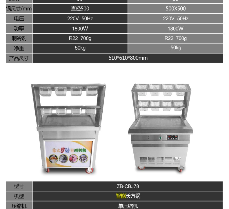 【包郵】炒冰機炒冰炒酸奶機 商用炒冰淇淋卷機炒冰機 鍋炒冰機