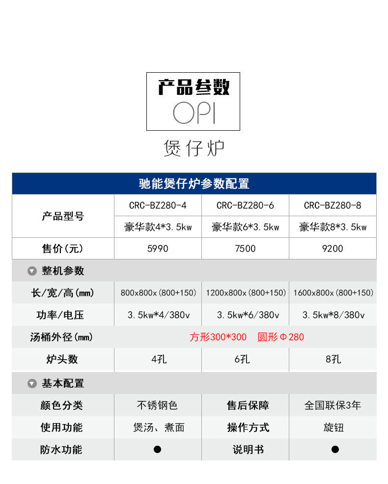 商業(yè)電磁爐商用電磁煲仔爐六頭煲仔飯機2.5kw電磁煲仔爐電磁加熱