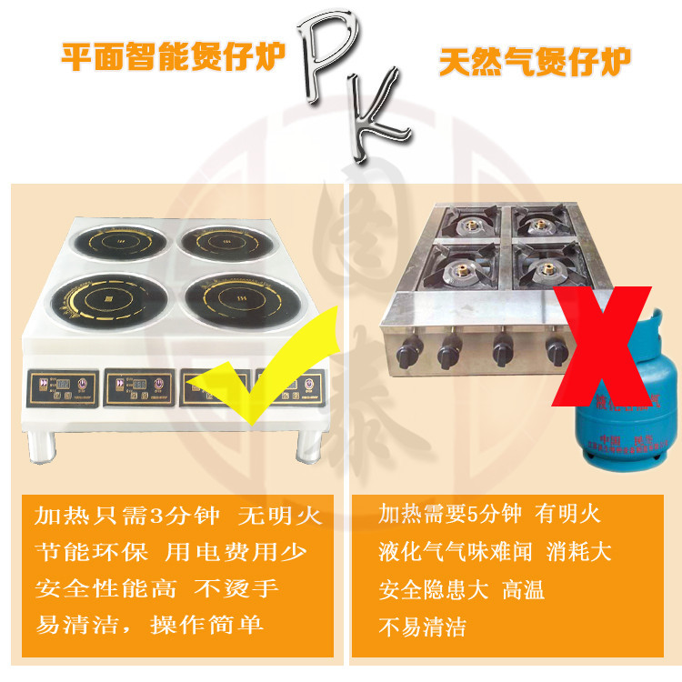 廠家直銷 圖泰供應四頭直徑245mm商用電磁式煲仔爐 量大從優