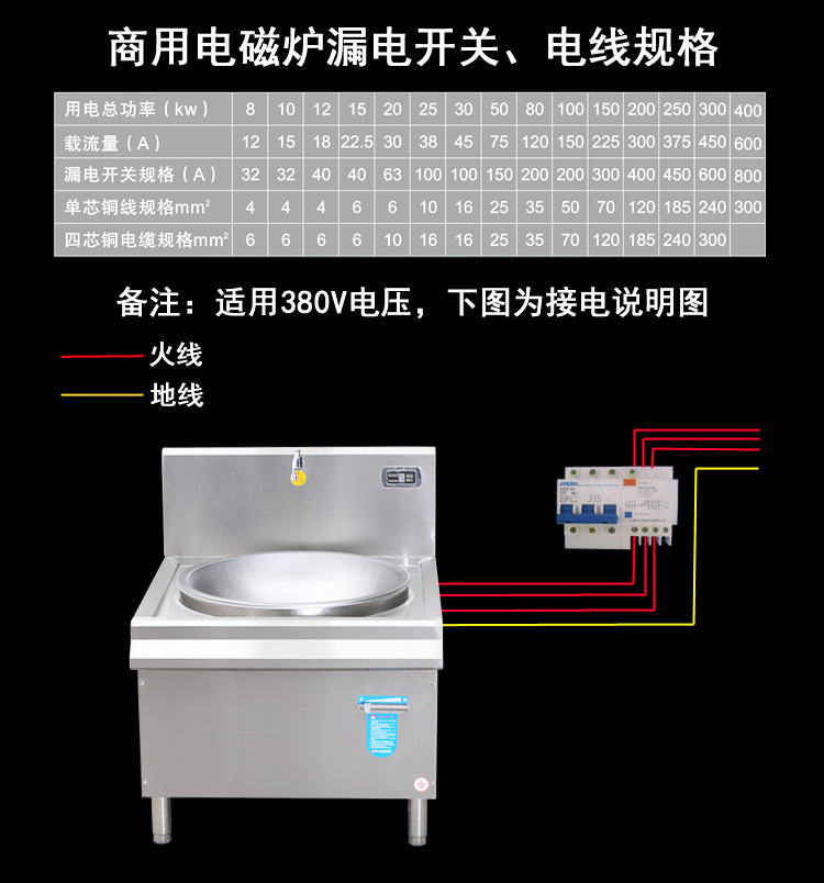 商用電磁爐12/15/20/25/30KW飯?zhí)么箦佋?廚房大功率電磁灶 設(shè)備