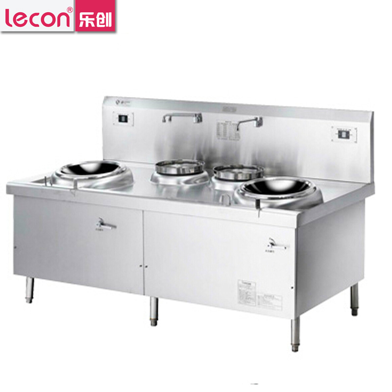 Lecon/樂創雙頭雙尾小炒灶電磁爐灶大功率商用電磁爐2X12KW炒爐