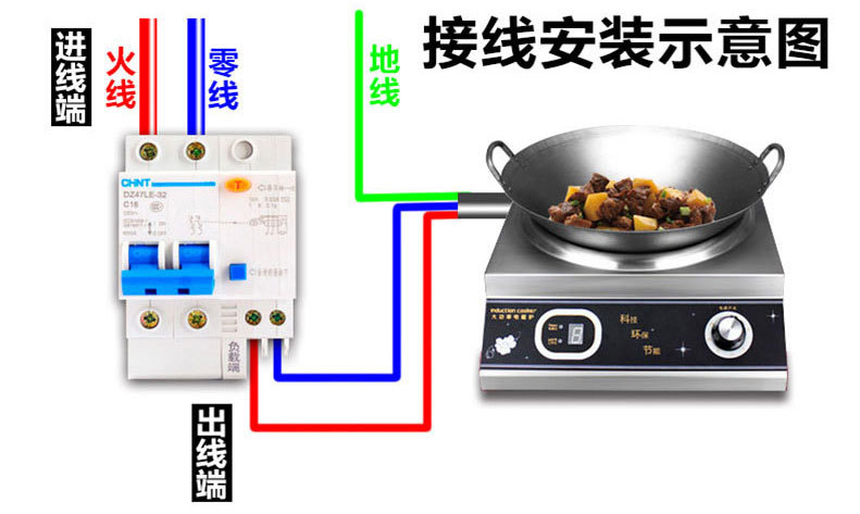 樂創(chuàng) 商用大功率電磁爐5KW 凹面電磁灶5000W 飯店食堂臺式電炒爐