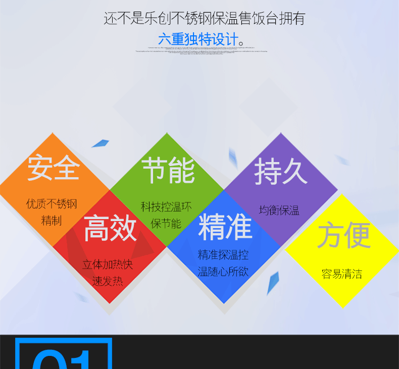 樂創商用電熱保溫售飯臺 不銹鋼湯池 玻璃罩 保溫快餐車 包郵