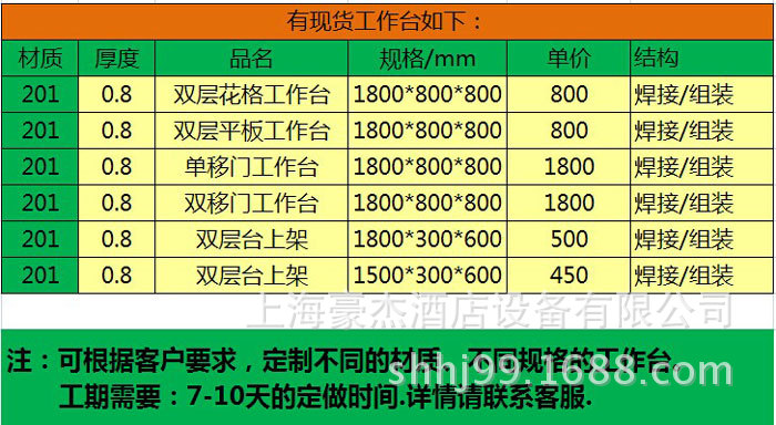 不銹鋼雙移門工作臺工作柜操作臺單通雙通打荷臺拉門 調理柜