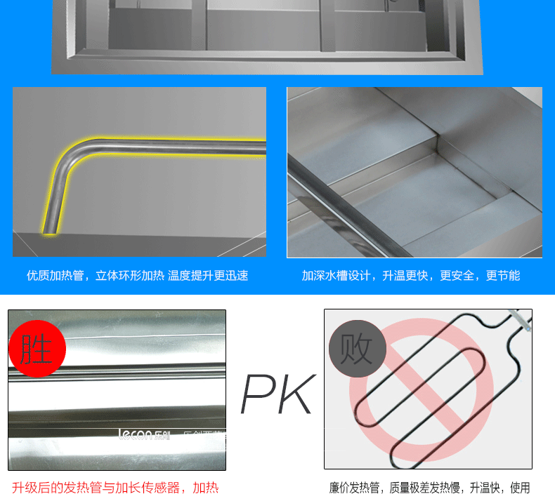 樂創商用電熱保溫湯池深湯菜爐3/6/8/10盆暖湯爐保溫售飯臺快餐車