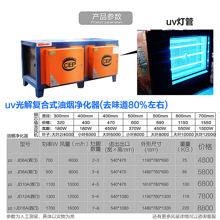 樂(lè)創(chuàng)低空排放油煙凈化器飯店廚房餐飲酒店環(huán)保靜電分離器無(wú)煙包郵